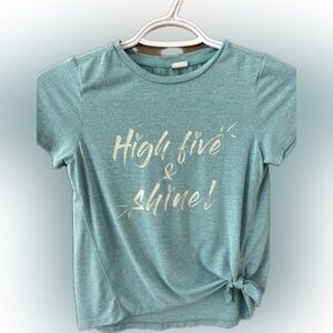 Kids' Teal 'High Five & Shine' Tee